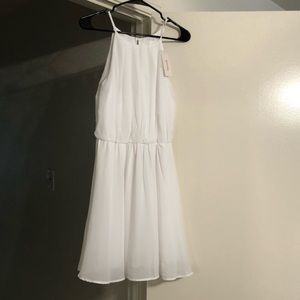 Francesca’s White Gathered Waist Dress